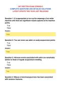 CNT WRITTEN EXAM VERSION 3&NewLine;COMPLETE QUESTIONS AND DETAILED SOLUTIONS&NewLine;LATEST UPDATE THIS YEAR JUST RELEASED