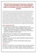 SNHU MBA 620 Strategic Management Comprehensive Final Exam Guide 2026-2027&colon; 200 Practice Questions and Answers PDF