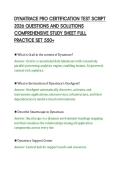 DYNATRACE PRO CERTIFICATION TEST SCRIPT&NewLine;2026 QUESTIONS AND SOLUTIONS&NewLine;COMPREHENSIVE STUDY SHEET FULL&NewLine;PRACTICE SET 550&plus;