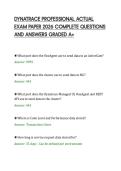 DYNATRACE PROFESSIONAL ACTUAL&NewLine;EXAM PAPER 2026 COMPLETE QUESTIONS&NewLine;AND ANSWERS GRADED A&plus;