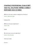 DYNATRACE PROFESSIONAL EXAM SCRIPT&NewLine;2026 FULL SOLUTIONS VERIFIED CORRECT&NewLine;RESPONSES HIGH SCORING