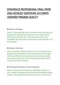 DYNATRACE PROFESSIONAL FINAL PAPER&NewLine;2026 DETAILED QUESTIONS ACCURATE&NewLine;ANSWERS PREMIUM QUALITY