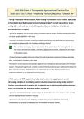 NSG 526 Exam 2 Therapeutic Approaches Practice Test 2026&sol;2027 &vert; Most Frequently Tested Questions &vert; Graded A&plus;