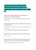 DYNATRACE PRO CERTIFICATION&NewLine;CERTIFICATION EVALUATION 2026&NewLine;QUESTIONS AND SOLUTIONS FULL SCORE&NewLine;A&plus;