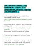 DYNATRACE PRO CERTIFICATION&NewLine;PRACTICE TEST 2026 TEST BANK&NewLine;QUESTIONS AND SOLUTIONS ACCURATE&NewLine;ANSWERS VERIFIED A&plus;