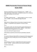 SNHD Paramedic Protocol Exam Study Guide 2026 &ndash; SNHD &ndash; 2026 &ndash; Complete Exam Study Guide