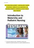 Test Bank For Introduction to Maternity and Pediatric Nursing&comma; 8th Edition by Gloria Leifer QUESTIONS AND ANSWERS &lpar;VERIFIED ANSWERS&rpar; &lpar;LATEST UPDATE 2026&rpar; UPDATE&excl;&excl;