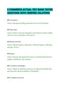 E COMMERCE ACTUAL TEST BANK TESTED&NewLine;QUESTIONS WITH VERIFIED SOLUTIONS