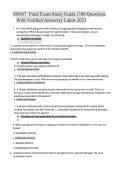 NR667 Final Exam Study Guide &ndash; 300 Questions with Verified Answers &ndash; 2026 &ndash; Comprehensive Exam Preparation