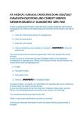 ATI MEDICAL-SURGICAL ENDOCRINE EXAM 2026&sol;2027 EXAM WITH QUESTIONS AND CORRECT VERIFIED ANSWERS GRADED A&plus; GUARANTEED 100&percnt; PASS