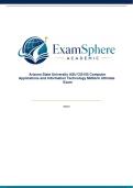 ASU CIS105 Computer Applications & Information Technology Midterm Exam