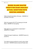 RHODE ISLAND MASTER &NewLine;PIPEFITTER EXAM 2026&sol;2027 &NewLine;ACTUAL QUESTIONS WITH &NewLine;VERIFIED ANSWERS&period; 