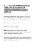 ECCO 2026 EXAM PREPARATION PACK KEY&NewLine;CLINICAL SKILLS AND HEALTHCARE&NewLine;WORKFLOW CONCEPTS WITH SAMPLE&NewLine;QUESTIONS