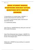 RIDQC STUDENT MANUAL &NewLine;STUDYGUIDE 2026&sol;2027 ACTUAL &NewLine;QUESTIONS WITH VERIFIED &NewLine;ANSWERS&period;