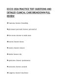 ECCO 2026 PRACTICE TEST QUESTIONS AND&NewLine;DETAILED CLINICAL CARE BREAKDOWN FULL&NewLine;REVIEW