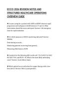 ECCO 2026 REVISION NOTES AND&NewLine;STRUCTURED HEALTHCARE OPERATIONS&NewLine;OVERVIEW GUIDE&NewLine;