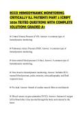ECCO HEMODYNAMIC MONITORING&NewLine;CRITICALLY ILL PATIENTS PART 2 SCRIPT&NewLine;2026 TESTED QUESTIONS WITH COMPLETE&NewLine;SOLUTIONS GRADED A&plus;&NewLine;