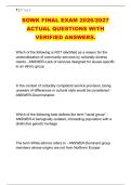 SOWK FINAL EXAM 2026&sol;2027 &NewLine;ACTUAL QUESTIONS WITH &NewLine;VERIFIED ANSWERS&period; 