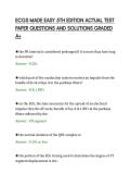 ECGS MADE EASY 5TH EDITION ACTUAL TEST&NewLine;PAPER QUESTIONS AND SOLUTIONS GRADED&NewLine;A&plus;