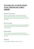 ECGS MADE EASY 5TH EDITION UPDATED&NewLine;ACTUAL QUESTIONS AND CORRECT&NewLine;ANSWERS