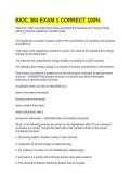 BIOC 384 EXAM 1 CORRECT 100&percnt;
