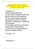 NURS 5334 Exams 1 and 2 &vert; Advanced&NewLine;Pharmacology Study Questions with Correct&NewLine;Solutions &vert; Latest Update
