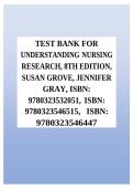 Test Bank for Understanding Nursing Research 8th Edition by Susan Grove & Jennifer Gray &vert; Questions and Answers 2027