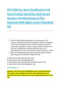 NYC DOB Gas Work Qualification Full &NewLine;Exam Practice Questions And Correct &NewLine;Answers &lpar;Verified Answers&rpar; Plus &NewLine;Rationale 2026 Q&A&vert; Instant Download &NewLine;Pdf 