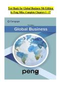 Test Bank for Global Business 5th Edition