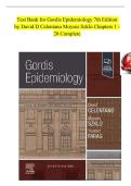 Test Bank for Gordis Epidemiology 7th Edition by David D Celentano Moyses Szklo Chapters 1 - 20 Complete