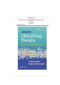 Test Bank for Abrams&rsquo; Clinical Drug Therapy Rationales for Nursing Practice 13th Edition by Frandsen & Pennington ISBN 9781975222321 Complete All Chapters