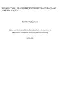WGU C884 TASK 1 CH&colon; COIN FLIP EXPERIMENTS&vert; ACCURATE AND VERIFIED  2026&vert;2027
