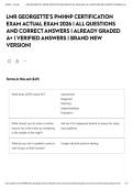 LMR GEORGETTE&rsquo;S PMHNP CERTIFICATION EXAM ACTUAL EXAM 2026 &vert; ALL QUESTIONS AND CORRECT ANSWERS &vert; ALREADY GRADED A&plus; &vert; VERIFIED ANSWERS &vert; BRAND NEW VERSION&excl;&NewLine;