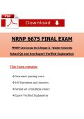 NRNP 6675 FINAL EXAM &NewLine;PMHNP Care Across the Lifespan II -Walden University&NewLine;Actual Qs and Ans Expert-Verified Explanation