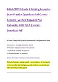 BGAS-CSWIP Grade 1 Painting Inspector &NewLine;Exam Practice Questions And Correct &NewLine;Answers &lpar;Verified Answers&rpar; Plus &NewLine;Rationales 2027 Q&A &vert; Instant &NewLine;Download Pdf 