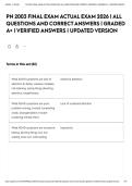 PN 2003 FINAL EXAM ACTUAL EXAM 2026 &vert; ALL QUESTIONS AND CORRECT ANSWERS &vert; GRADED A&plus; &vert; VERIFIED ANSWERS &vert; UPDATED VERSION&NewLine;