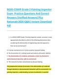 BGAS-CSWIP Grade 2 Painting Inspector &NewLine;Exam  Practice Questions And Correct &NewLine;Answers &lpar;Verified Answers&rpar; Plus &NewLine;Rationale 2026 Q&A&vert; Instant Download &NewLine;Pdf  