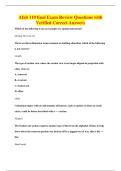 Afab 110 final Exam Review Questions with&NewLine;Verified Correct Answers