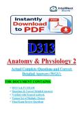 D313 A & P 2 Exam &ndash; WGU Anatomy & Physiology II Practice Questions & Detailed Answers &vert; 2026 