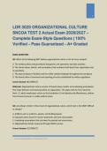 LDR 302S ORGANIZATIONAL CULTURE SNCOA TEST 2 Actual Exam 2026&sol;2027 &ndash; Complete Exam-Style Questions &vert; 100&percnt; Verified &ndash; Pass Guaranteed &ndash; A&plus; Graded