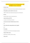 AFAB 110 unit 14&comma;15&comma;16 Questions with&NewLine;Verified Correct Answers