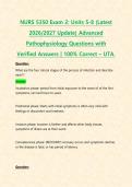 NURS 5350 Exam 2&colon; Units 5-8 &lpar;Latest 2026&sol;2027 Update&rpar; Advanced Pathophysiology Questions with Verified Answers &vert; 100&percnt; Correct &ndash; UTA&period;