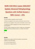 NURS 5350 M3L3 &lpar;Latest 2026&sol;2027 Update&rpar; Advanced Pathophysiology Questions with Verified Answers &vert; 100&percnt; Correct &ndash; UTA&period;