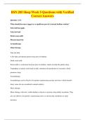 BSN 205 Sleep Week 5 Questions with Verified&NewLine;Correct Answers