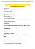 BSN 205 Fluid and Electrolytes Questions with&NewLine;Verified Correct Answers