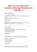 D081 Task 2&period;docx D081 Task 2 Innovative and Strategic Thinking Course Code D081 A&period;