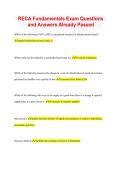 RECA Fundamentals Exam Questions & Answers 2027&sol;2028 &vert; Latest Exam Prep
