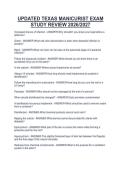 UPDATED TEXAS MANICURIST EXAM&NewLine;STUDY REVIEW 2026&sol;2027