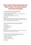 Bates&rsquo; Guide to Physical Examination and History Taking&comma; 11th Edition questions and answer and rationale