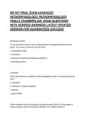 NR 507 FINAL EXAM ADVANCED PATHOPHYSIOLOGY&comma; PATHOPHYSIOLOGY FINALS CHAMBERLAIN&comma; EXAM QUESTIONS WITH VERIFIED ANSWERS LATEST UPDATED VERSION FOR GUARANTEED SUCCESS